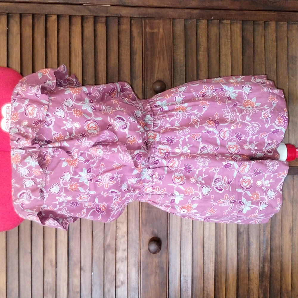 Strapless Floral Romper